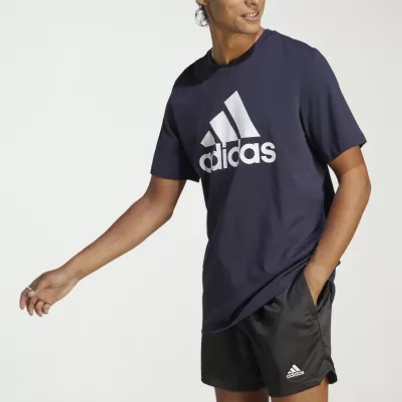 adidas Mens Crew Neck Short Sleeve Active T-Shirt