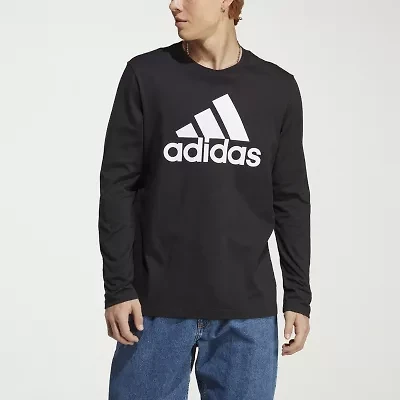 adidas Mens Crew Neck Long Sleeve Active T-Shirt