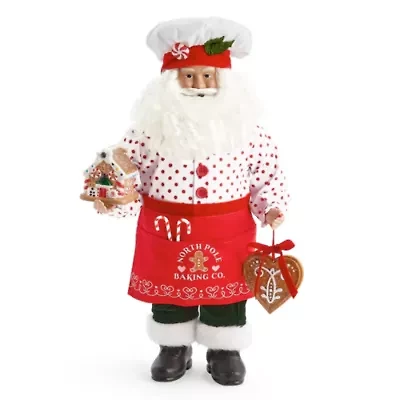 North Pole Trading Co. 18in Baker Christmas Santa Figurine