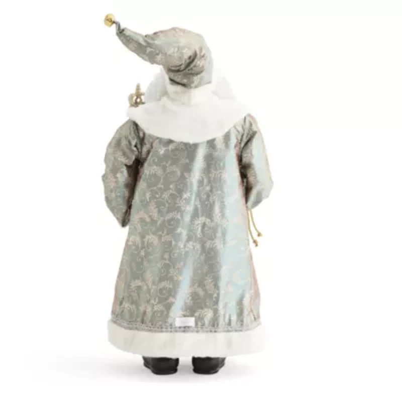 North Pole Trading Co. 36in Sage Coat Christmas Santa Figurine