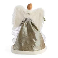 North Pole Trading Co. 16in Sage Green Christmas Angels Figurine