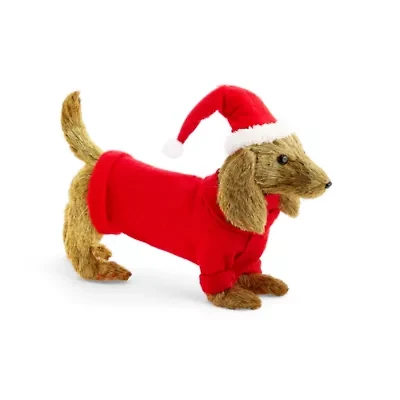 Martha Stewart Dachusand Sisal Dog Christmas Tabletop Decor