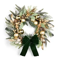 North Pole Trading Co. Gold Nutcracker Wreath