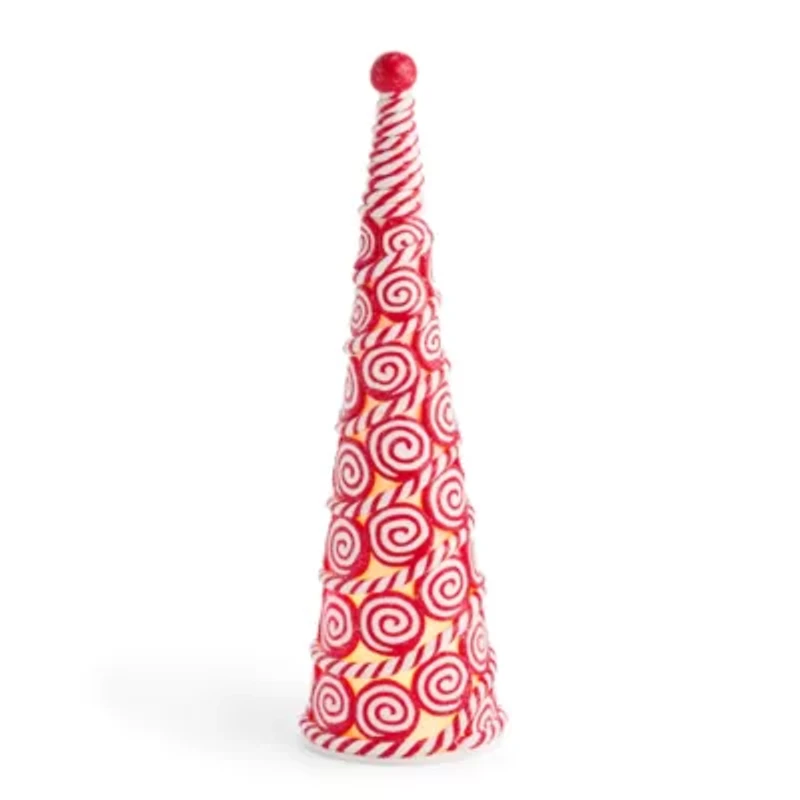 North Pole Trading Co. Large Peppermint Tree Christmas Tabletop Decor