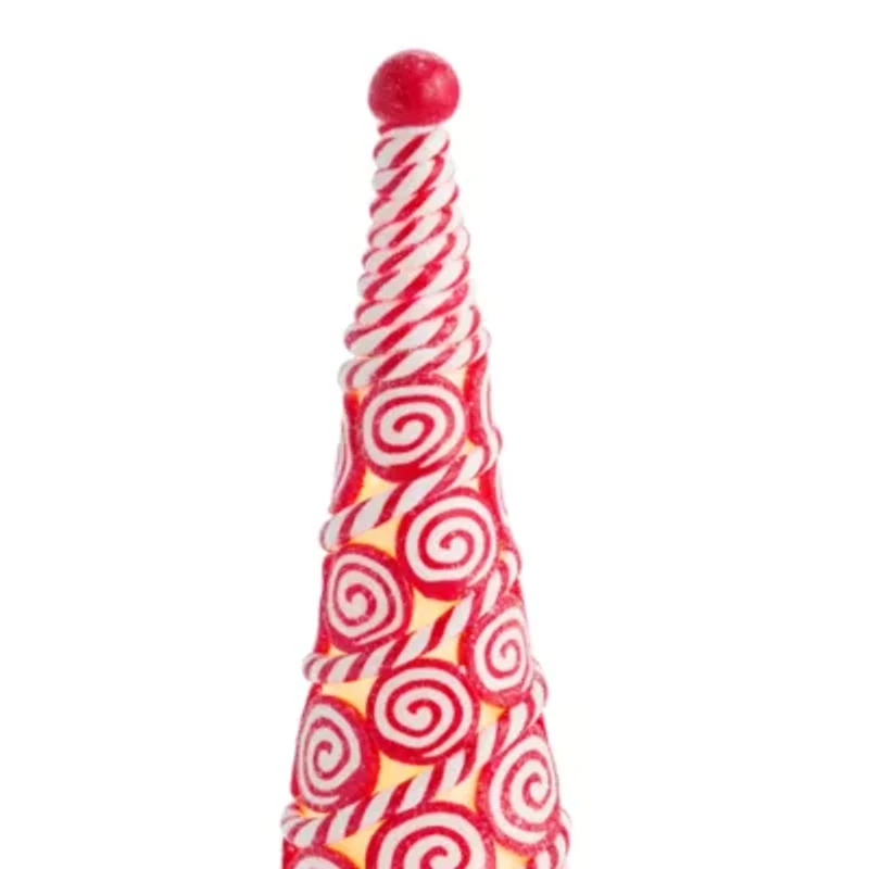 North Pole Trading Co. Medium Peppermint Tree Christmas Tabletop Decor