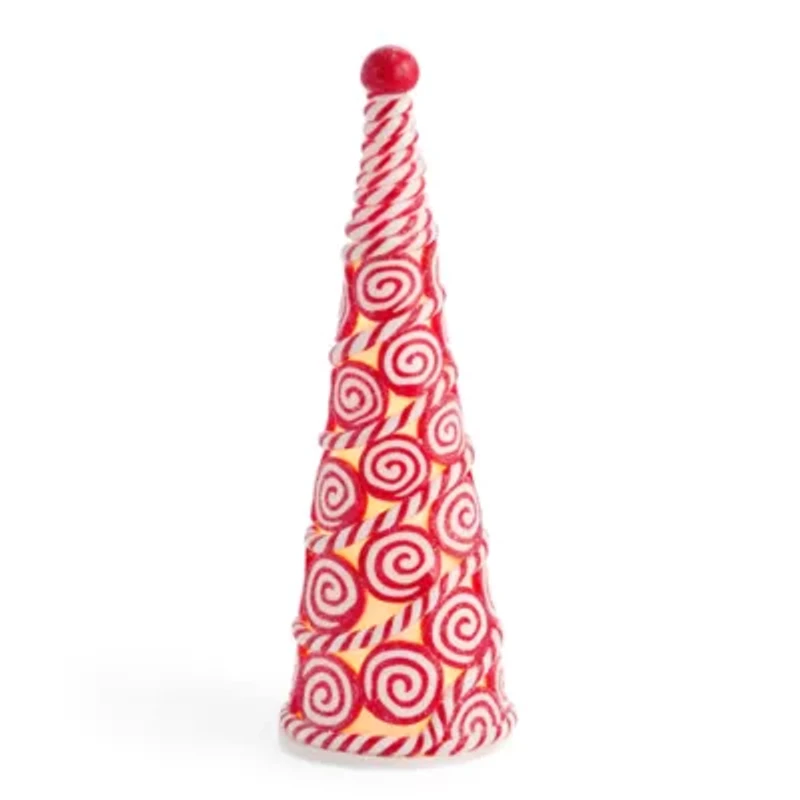 North Pole Trading Co. Medium Peppermint Tree Christmas Tabletop Decor