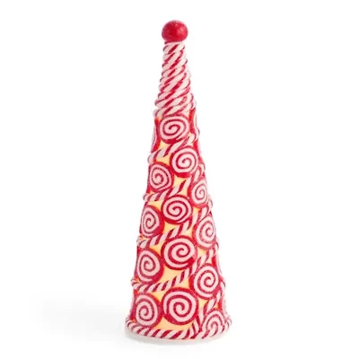North Pole Trading Co. Medium Peppermint Tree Christmas Tabletop Decor