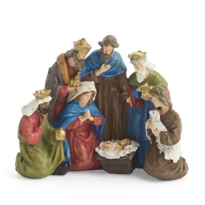 North Pole Trading Co. Colorful Nativity Set