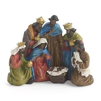 North Pole Trading Co. Colorful African American Nativity Set