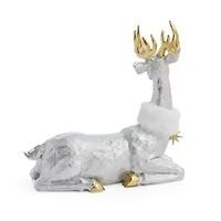 North Pole Trading Co. Sitting Reindeer Christmas Tabletop Decor