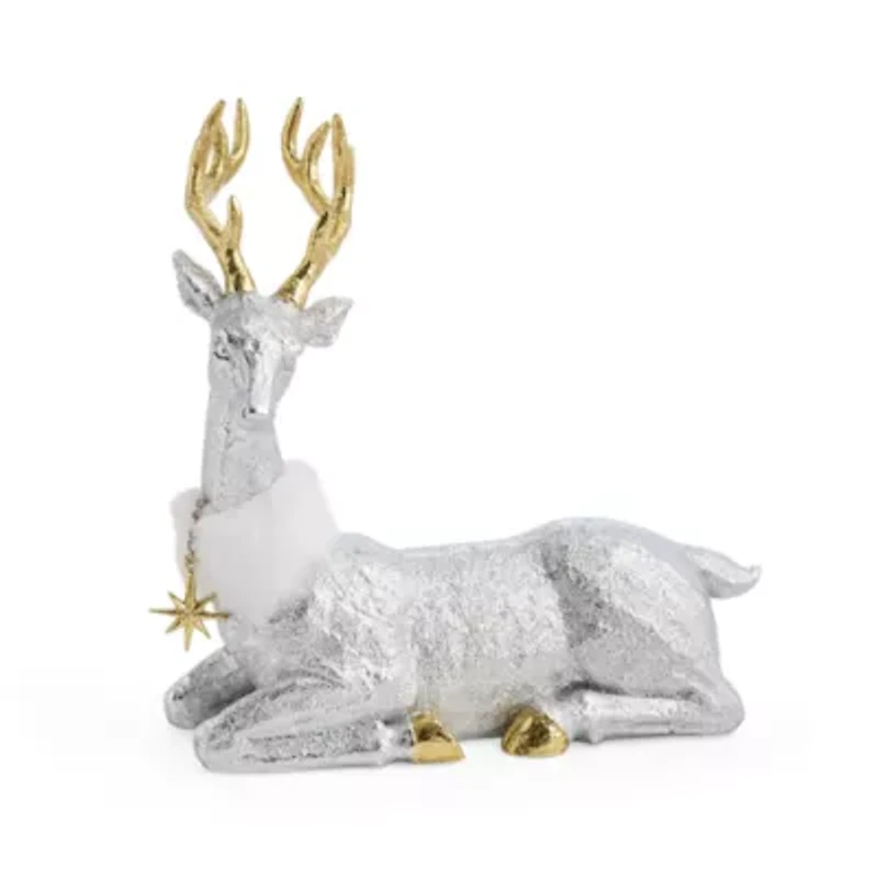 North Pole Trading Co. Sitting Reindeer Christmas Tabletop Decor