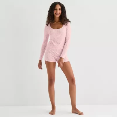 Arizona Body Womens Pointelle Long Sleeve 2-pc. Pajama Sets