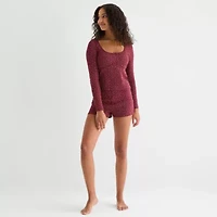 Arizona Body Womens Pointelle Long Sleeve 2-pc. Pajama Sets