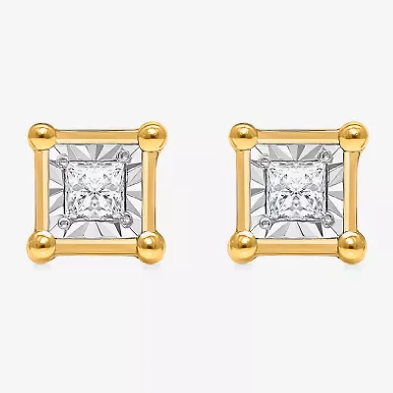 (I, Si2) 1/2 CT. T.W. Lab Grown White Diamond 10K Gold 4.7mm Stud Earrings
