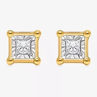 Tru Miracle (I, Si2) 1/2 CT. T.W. Lab Grown White Diamond 10K Gold 4.7mm Stud Earrings