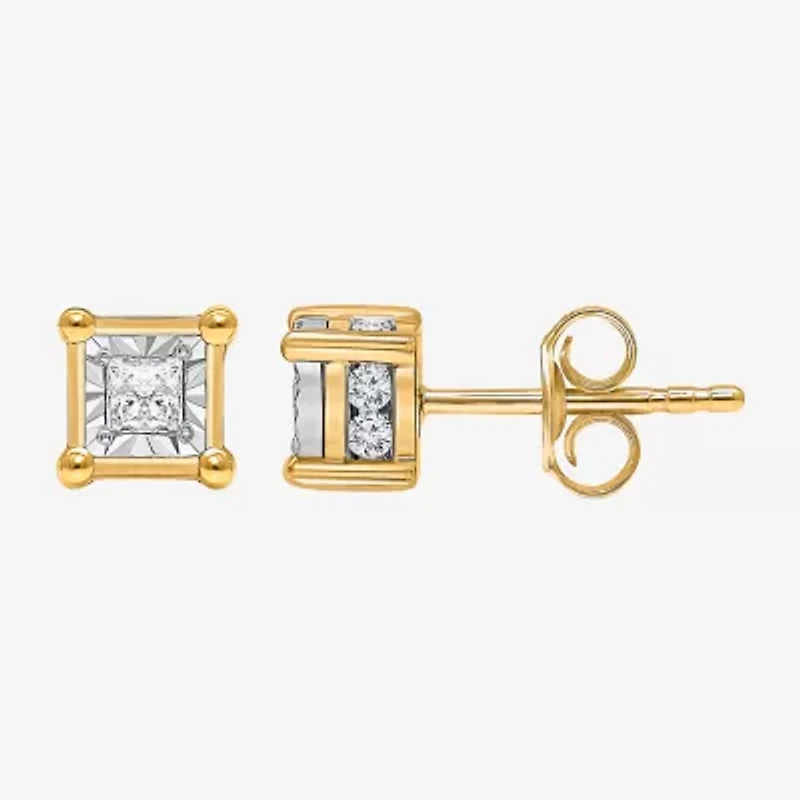 (I, Si2) 1/2 CT. T.W. Lab Grown White Diamond 10K Gold 4.7mm Stud Earrings