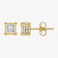 Tru Miracle (I, Si2) 1/2 CT. T.W. Lab Grown White Diamond 10K Gold 4.7mm Stud Earrings