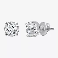 Si2,I 2 CT. T.W. Lab Grown White Diamond Sterling Silver 5.4mm Round Stud Earrings