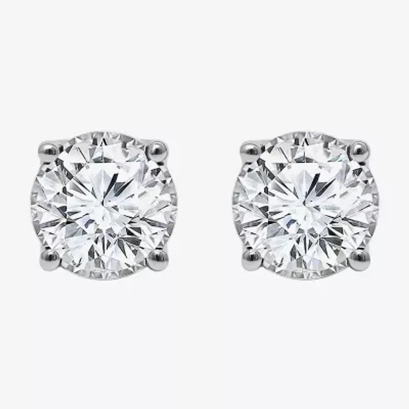Si2,I 1 1/2 CT. T.W. Lab Grown White Diamond Sterling Silver Round Stud Earrings