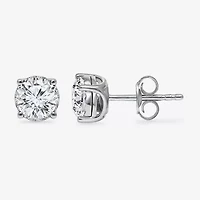 Si2,I 1 1/2 CT. T.W. Lab Grown White Diamond Sterling Silver Round Stud Earrings