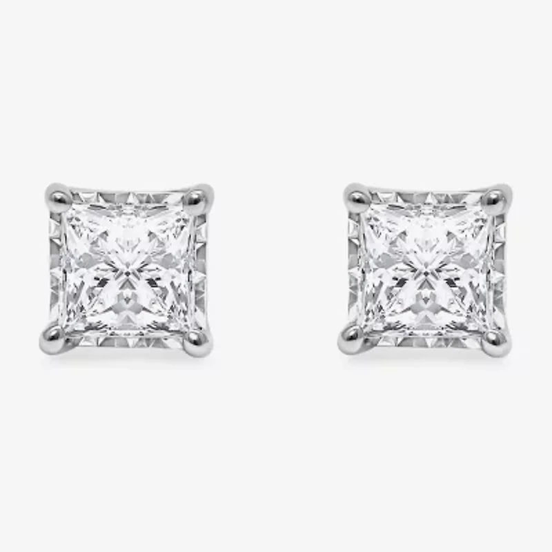Si2,I 1 CT. T.W. Lab Grown White Diamond Sterling Silver 4.7mm Stud Earrings