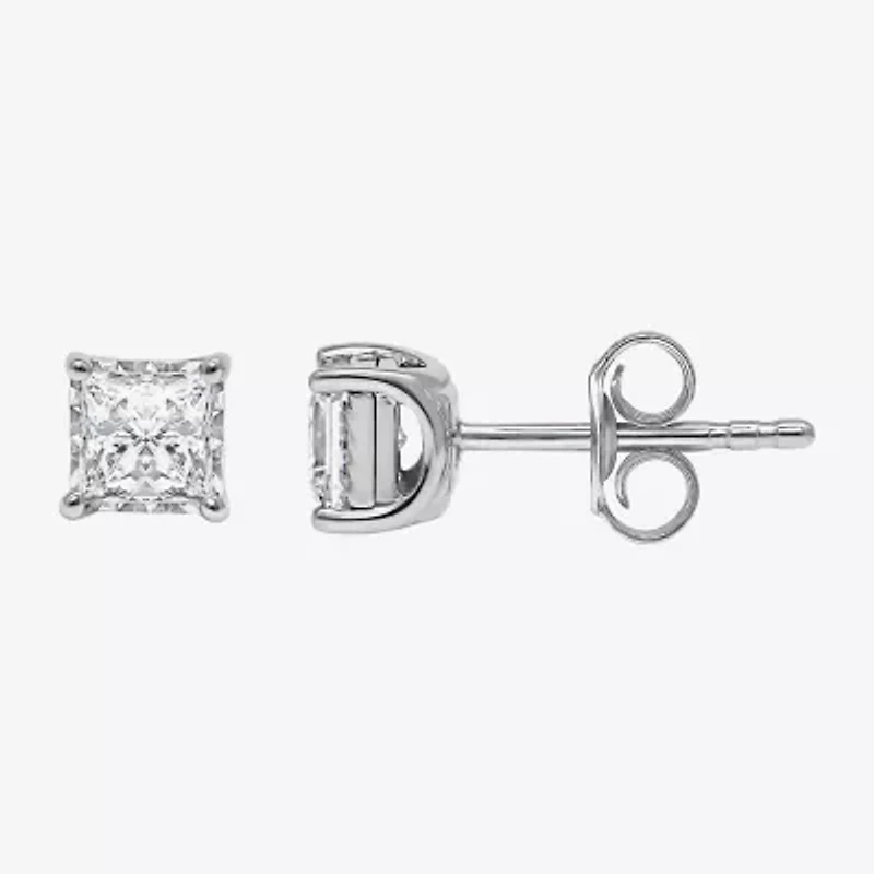Si2,I 1 CT. T.W. Lab Grown White Diamond Sterling Silver 4.7mm Stud Earrings