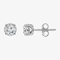 Si2,I 1 CT. T.W. Lab Grown White Diamond Sterling Silver 5.1mm Round Stud Earrings