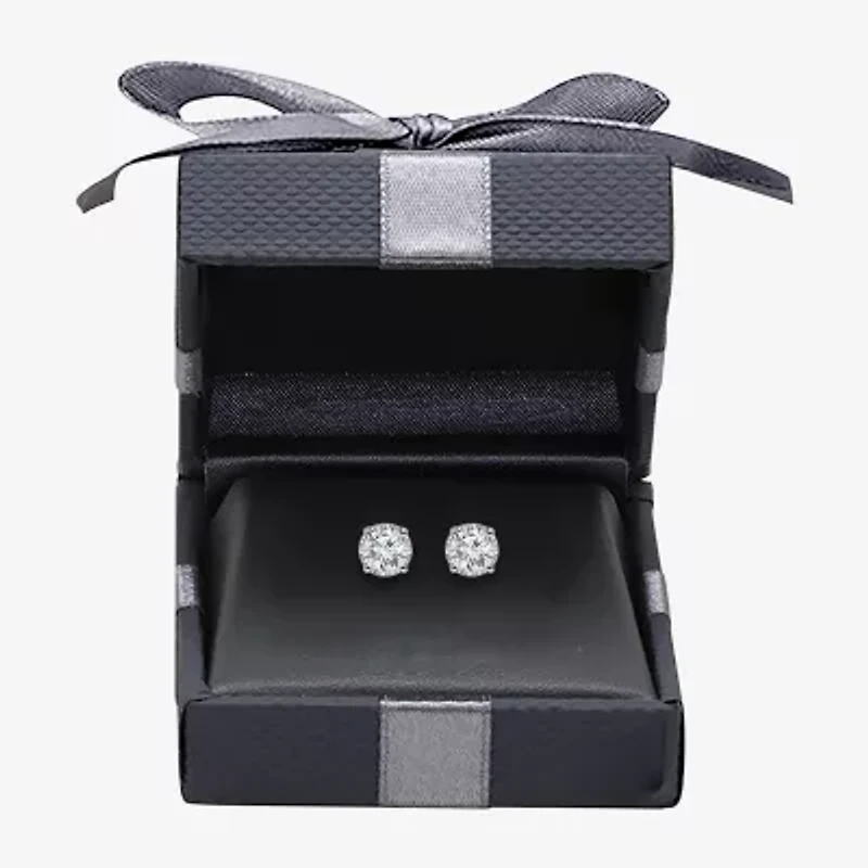 Si2,I 1 CT. T.W. Lab Grown White Diamond Sterling Silver 5.1mm Round Stud Earrings