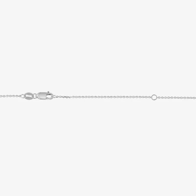 Womens 2 CT. T.W. Lab Grown White Diamond 10K White Gold Pear 18 Inch Pendant Necklace