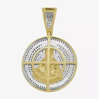 "Immaculate Heart Of Mary" Mens 1/2 CT. T.W. Natural White Diamond 10K Gold Pendant
