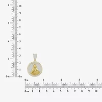 "Immaculate Heart Of Mary" Mens 1/2 CT. T.W. Natural White Diamond 10K Gold Pendant