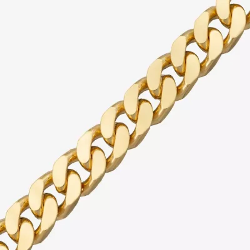 Made in Italy Womens 24K Gold Over Silver 22 Inch Curb Chain Necklace