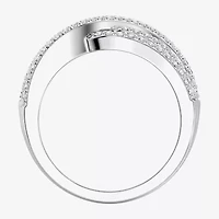 Womens 1 CT. T.W. Lab Grown White Diamond Sterling Silver Cocktail Ring