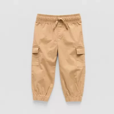 Okie Dokie Baby Boys Drawstring Waist Cuffed Regular Fit Jogger Pant