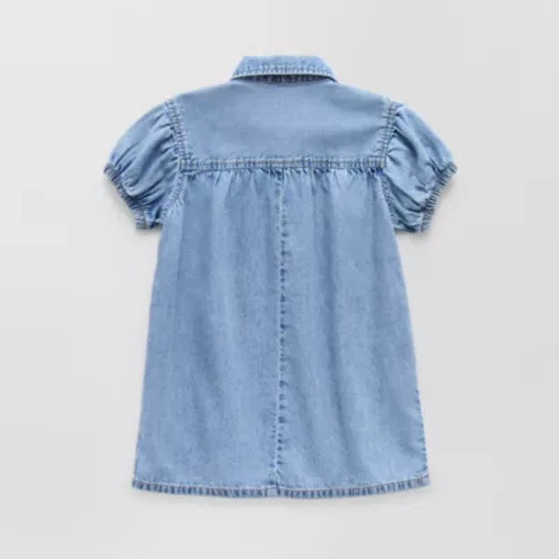 Okie Dokie Toddler & Little Girls Short Sleeve Balloon A-Line Dress
