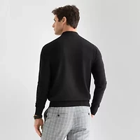 J. Ferrar Mens Mock Neck Long Sleeve Pullover Sweater