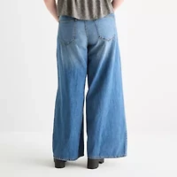 Forever 21 Juniors Plus Womens High Rise Straight Leg Jean