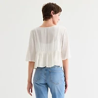 Arizona Juniors Womens 3/4 Sleeve Blouse
