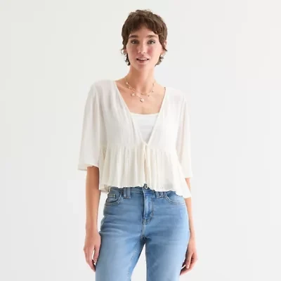 Arizona Juniors Womens 3/4 Sleeve Blouse