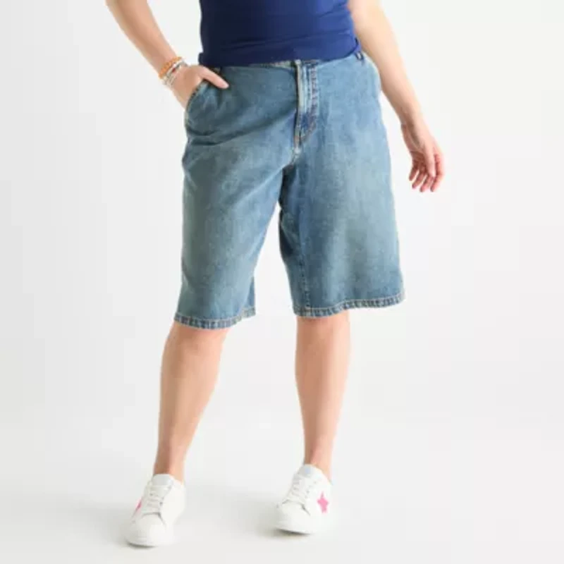 Arizona Womens Low Rise Denim Short