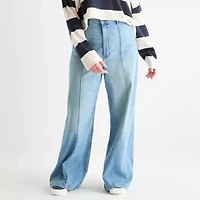 Arizona Juniors Plus Womens Highest Rise Wide Leg Jean