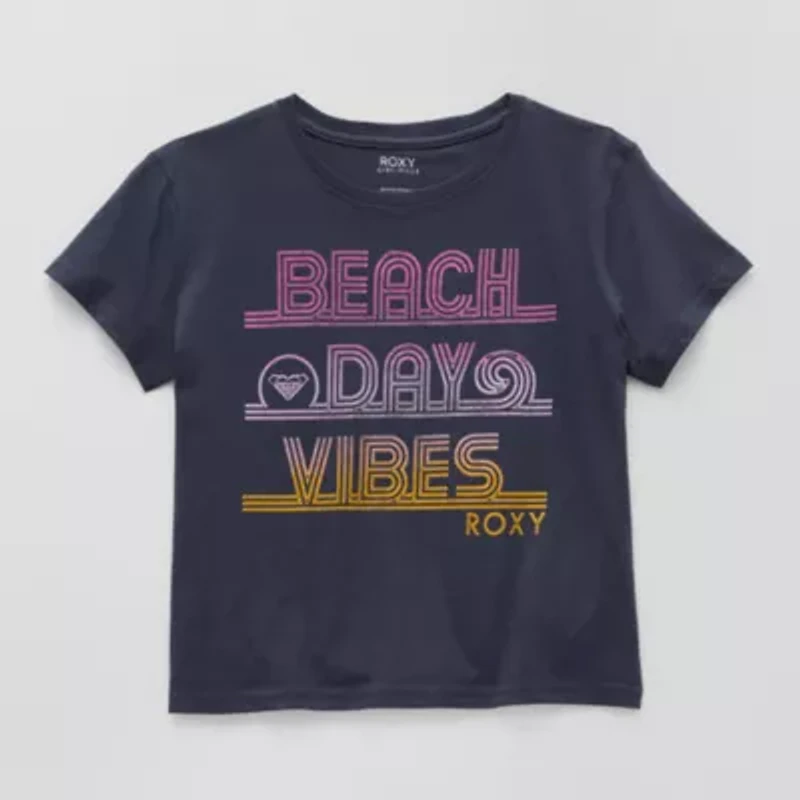 Roxy Big Kid Girls Crew Neck Short Sleeve Classic Fit Graphic T-Shirt