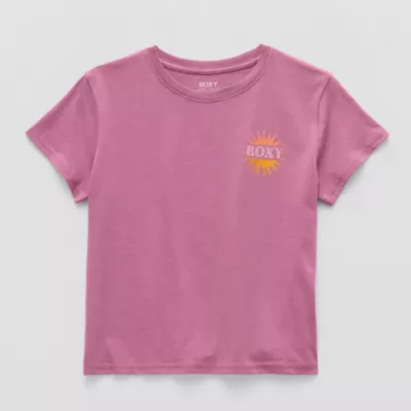 Roxy Big Kid Girls Crew Neck Short Sleeve Classic Fit Graphic T-Shirt