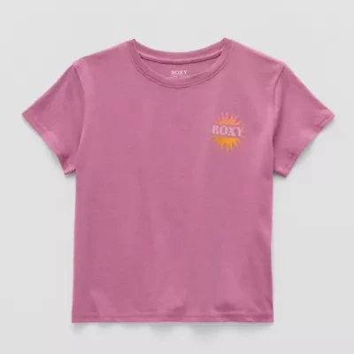 Roxy Big Kid Girls Crew Neck Short Sleeve Classic Fit Graphic T-Shirt