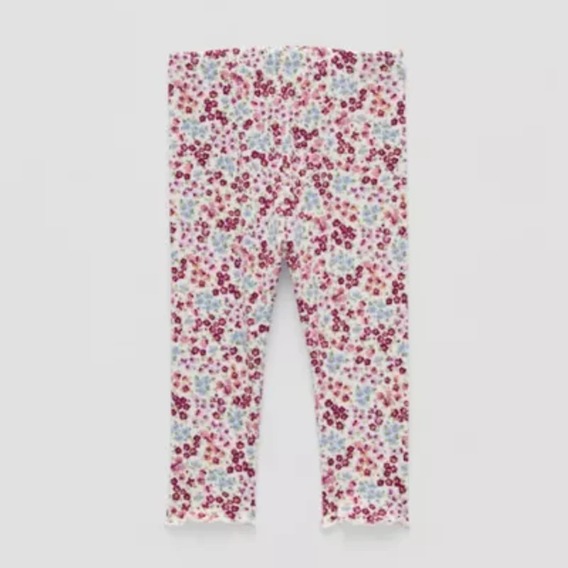 Okie Dokie Rib Baby Girls Skinny Full Length Leggings