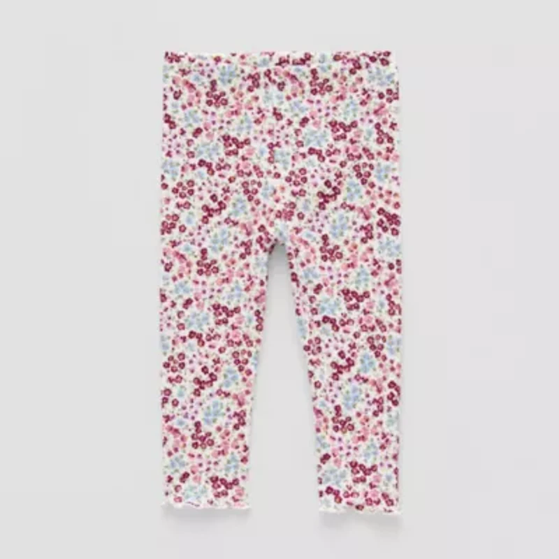 Okie Dokie Rib Baby Girls Skinny Full Length Leggings