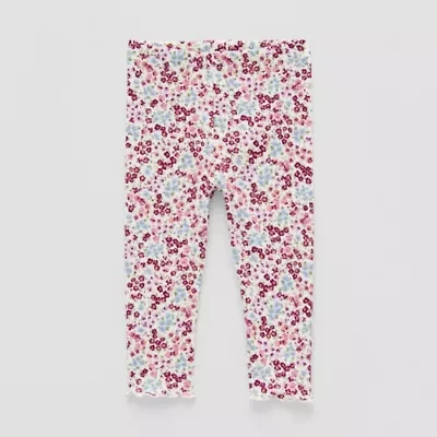 Okie Dokie Baby Girls Rib Skinny Full Length Leggings