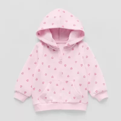 Okie Dokie Baby Girls Fleece Hooded Lightweight Jacket