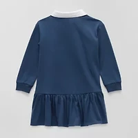 Okie Dokie Toddler & Little Girls Long Sleeve Cuffed A-Line Dress