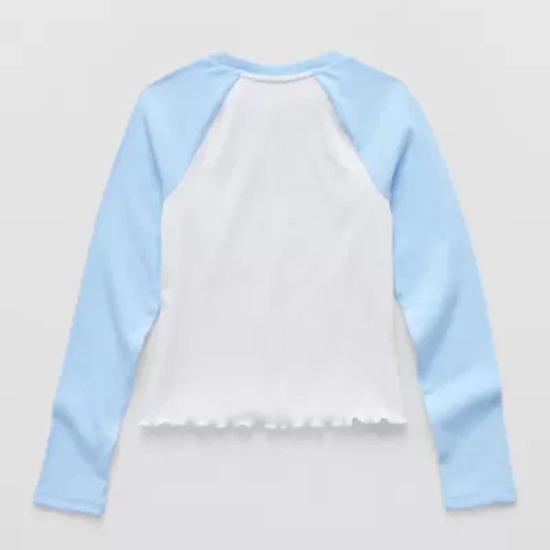 Thereabouts Little & Big Kid Girls Round Neck Long Sleeve Graphic T-Shirt